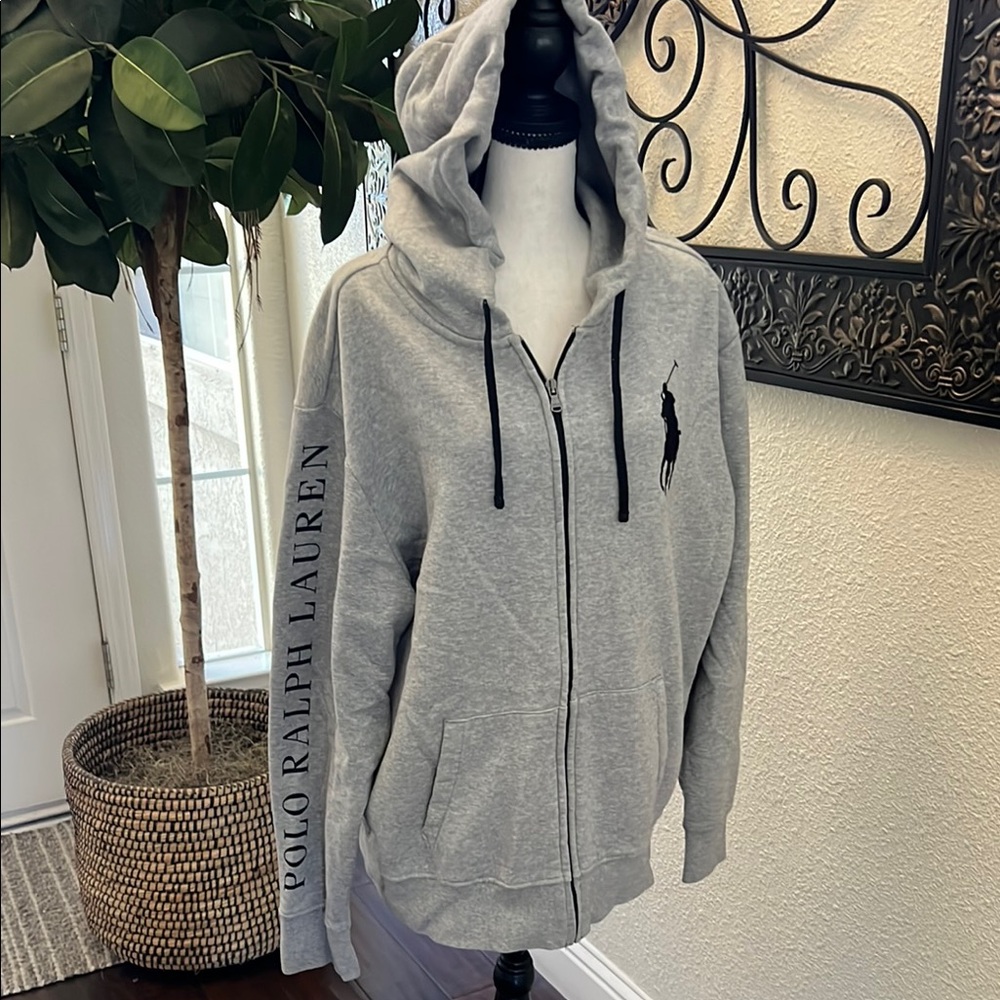 Polo by Ralph Lauren Gray Zip Up Hoodie